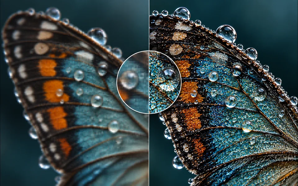 AI Image Upscaler effect preview